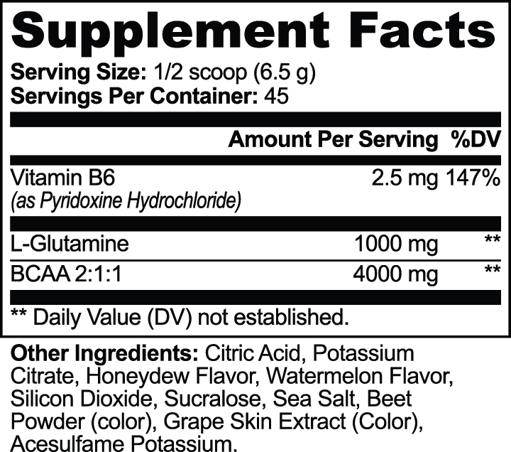 Milieu BCAA Post Workout Powder (Honeydew/Watermelon)