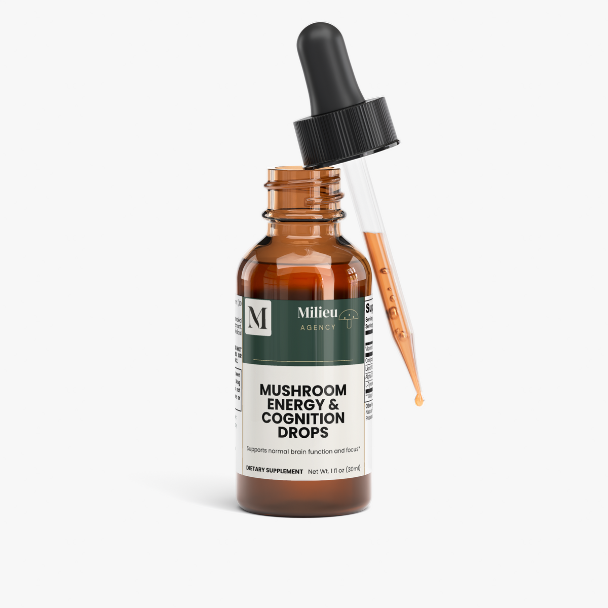 Milieu Mushroom Energy & Cognition Drops