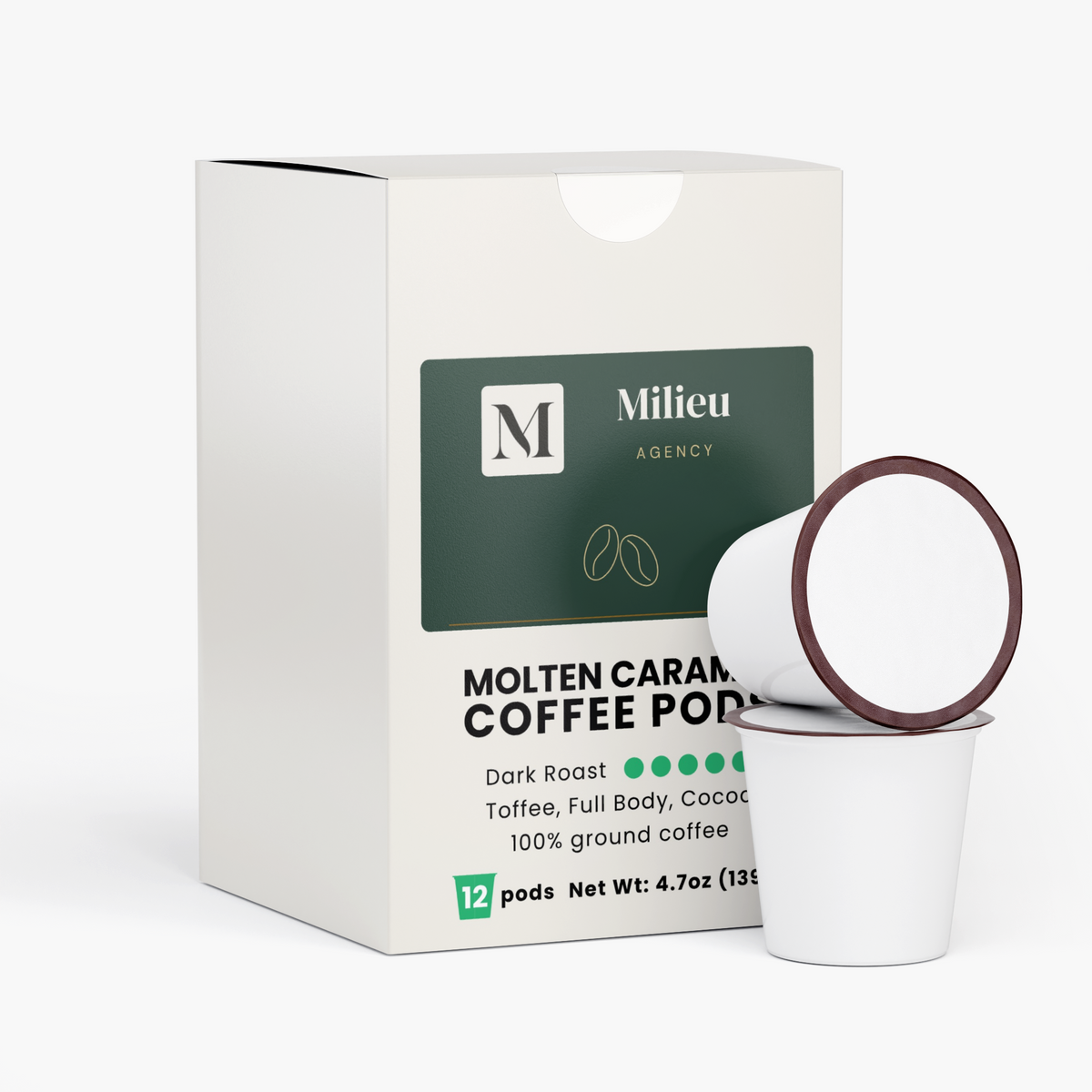 Milieu Molten Caramel Coffee Pods (Dark Roast)