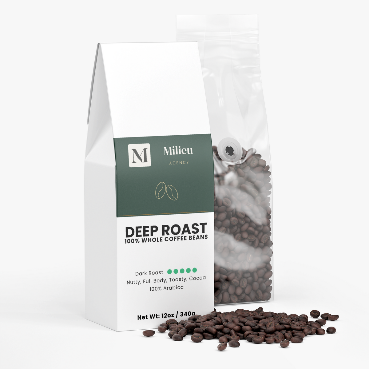 Milieu Deep Roast Coffee (Dark Roast)