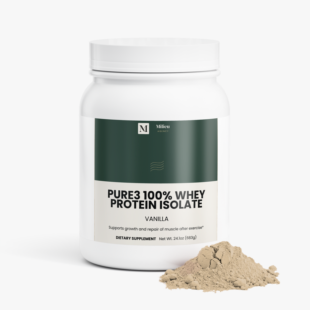 Milieu Pure3 100% Whey Protein Isolate (Vanilla)