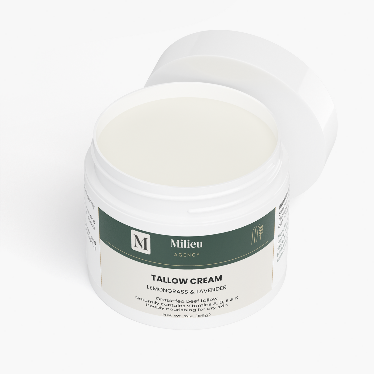 Milieu Tallow Cream Lemongrass & Lavender