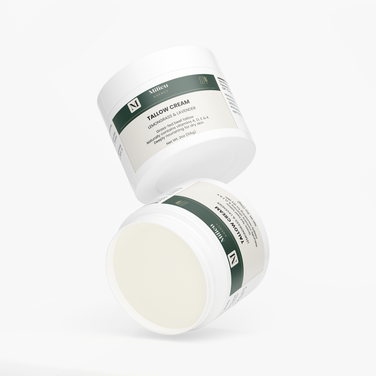 Milieu Tallow Cream Lemongrass & Lavender