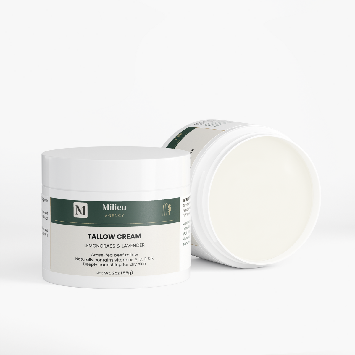 Milieu Tallow Cream Lemongrass & Lavender