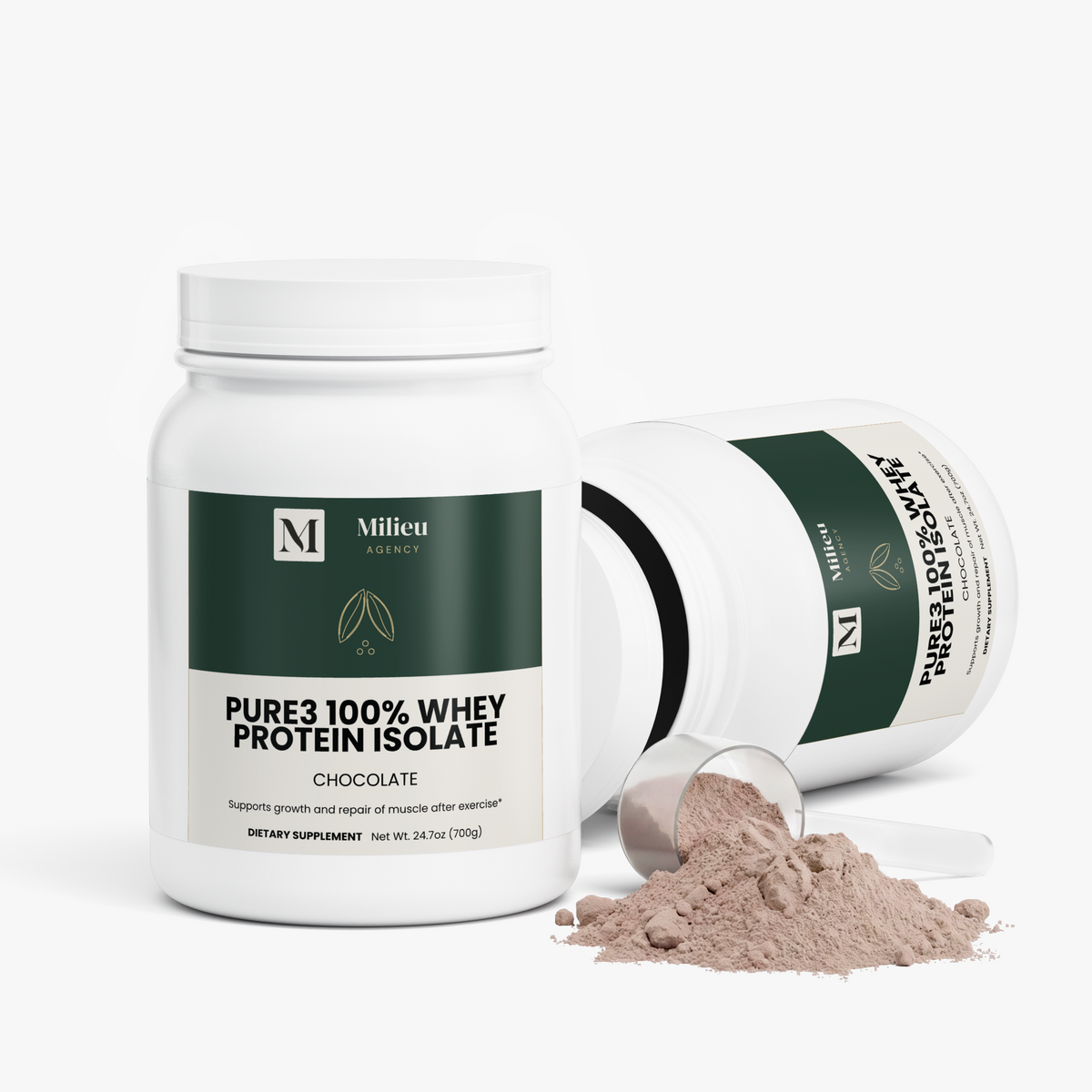 Milieu Pure3 100% Whey Protein Isolate (Chocolate)