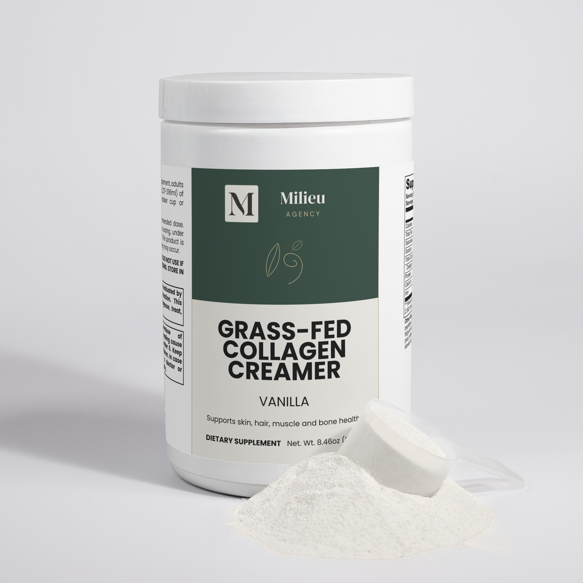 Milieu Grass-Fed Collagen Creamer (Vanilla)