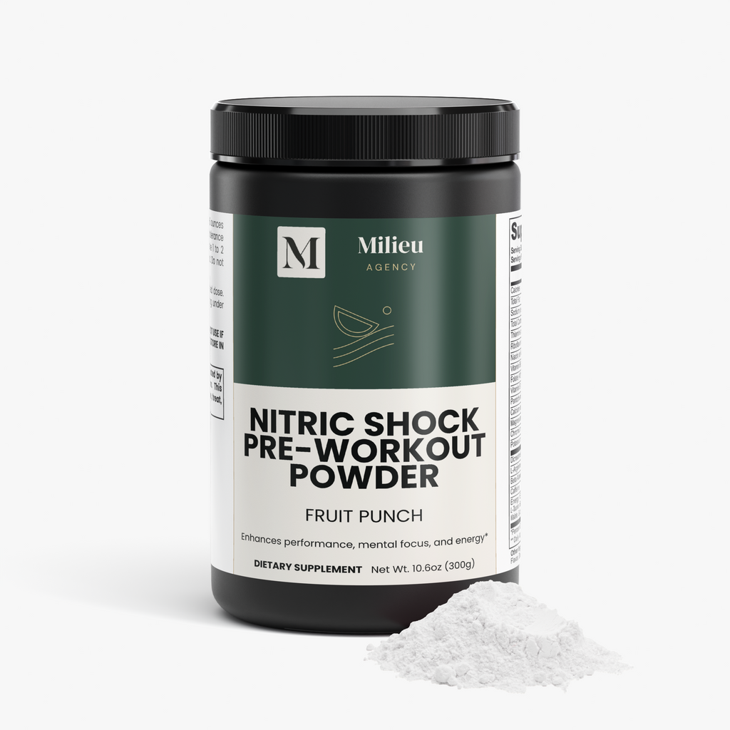Milieu Nitric Shock Pre-Workout Powder (Fruit Punch)