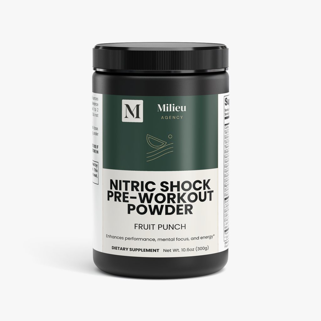 Milieu Nitric Shock Pre-Workout Powder (Fruit Punch)