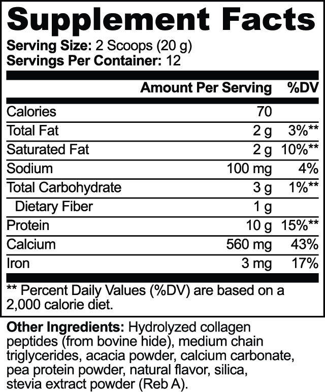 Milieu Grass-Fed Collagen Creamer (Vanilla)
