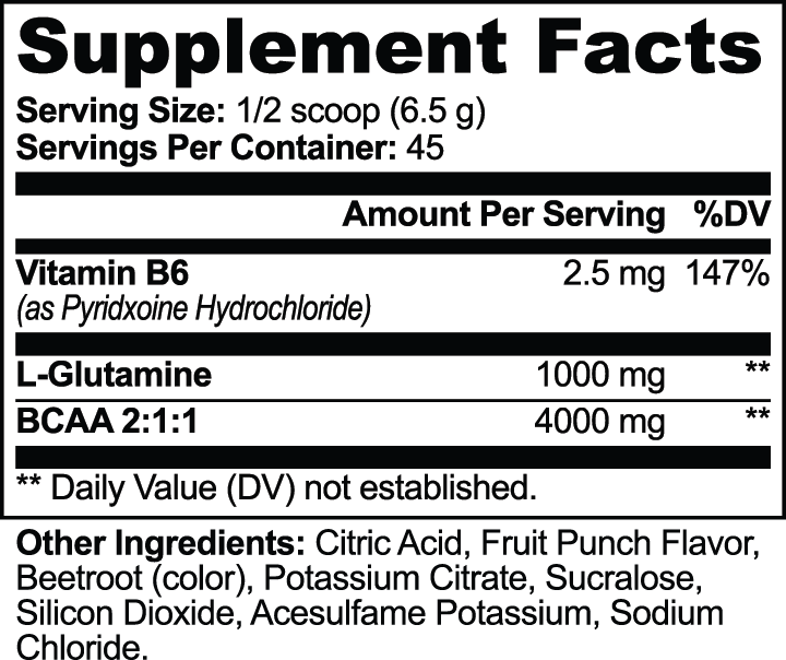 Milieu BCAA Shock Powder (Fruit Punch)