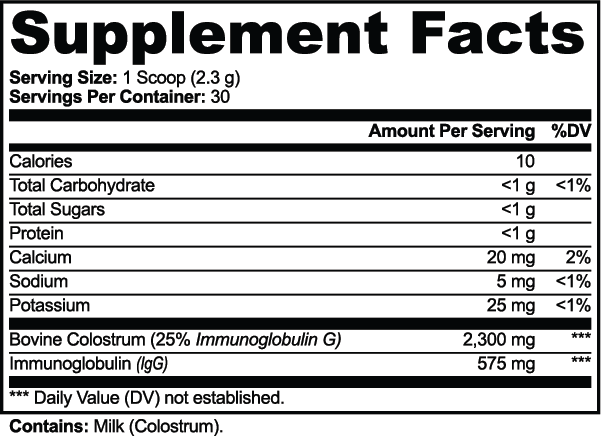 Milieu Colostrum Powder