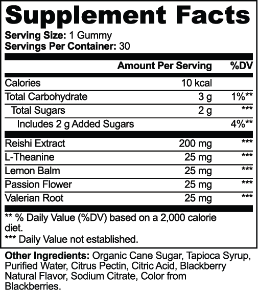 Milieu Reishi Relax Gummies