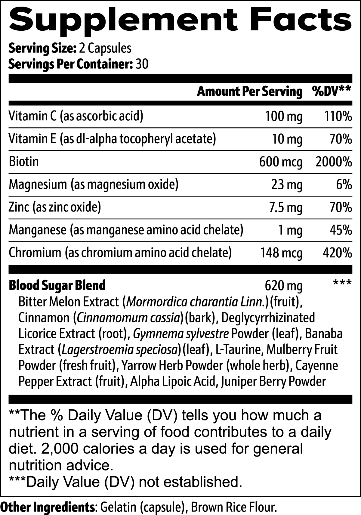 Milieu Normal Blood Sugar Support